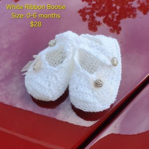White Ribbon Bootie